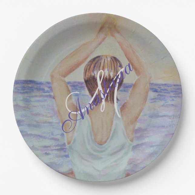 PLATO DE PAPEL MONOGRAMA FIESTA SOLAR Y SERENIDAD (Anverso)