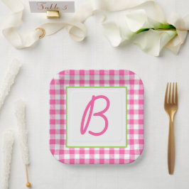 Plato De Papel Monogramado de Buffalo