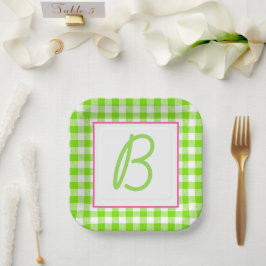 Plato De Papel Monogramado de Buffalo