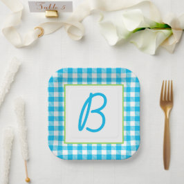 Plato De Papel Monogramado de Buffalo
