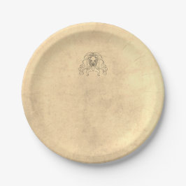 Plato De Papel monster lion medieva