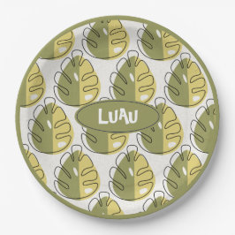 Plato De Papel Monstera Leaves – Green