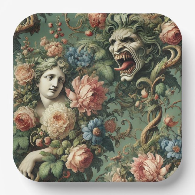 Plato De Papel Monstres au Paradis – Gothic Victorian (Anverso)