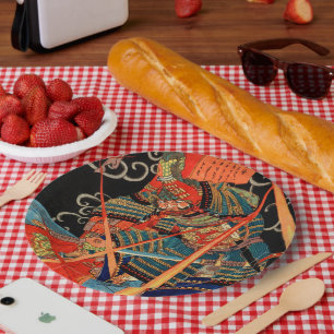 PLATO DE PAPEL MONSTRUO DE LUCHA EN SAMURAI