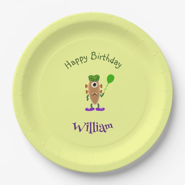 Plato De Papel Monstruo de papa (Anverso)