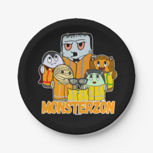 Plato De Papel Monstruo de Swagazon Mami Frankenstein Drácula Mon