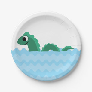 Plato De Papel Monstruo del mar de Cute