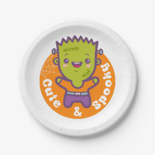 Plato De Papel Monstruo Frankenstein