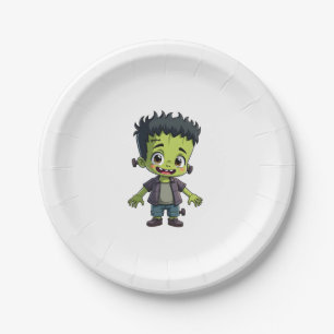 Plato De Papel Monstruo � Frankenstein � Personalizado de Hallowe