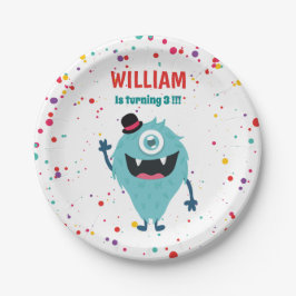 Plato De Papel Monstruos pequeños adorables