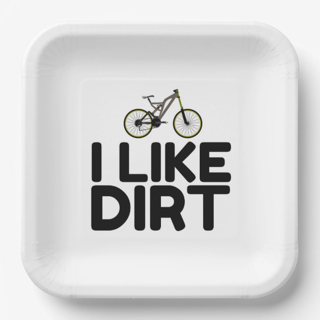PLATO DE PAPEL MONTAÑA BIKE DIRT (Anverso)