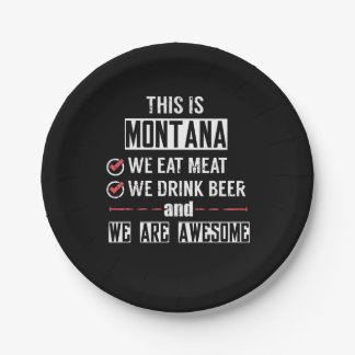 Plato De Papel Montana come carne bebida cerveza asombrosa