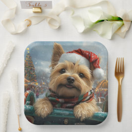 Plato De Papel Montaña de piedras Terrier Perro Montaña Rusa Navi