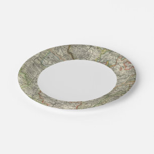 Plato De Papel Montañas y ríos de Hildburghausen Alemania