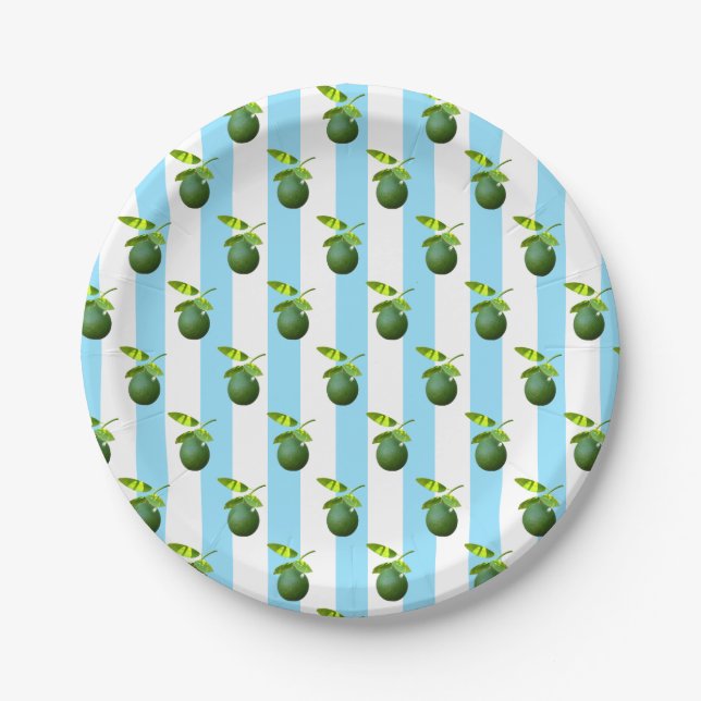 Plato De Papel Montones de cal (Anverso)