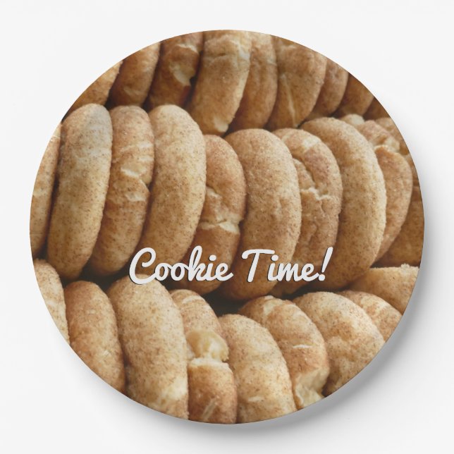 Plato De Papel Montones de Snickerdoodles (Anverso)
