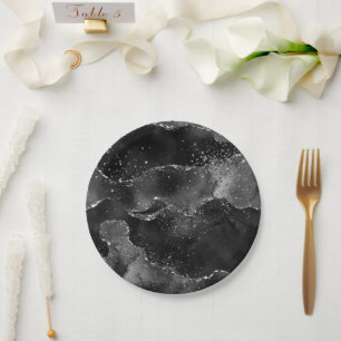 Plato De Papel Moody Agate   Sólo Purpurina de Gótico de Vamipía