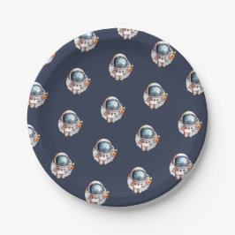 Plato De Papel Moon del cohete espacial man