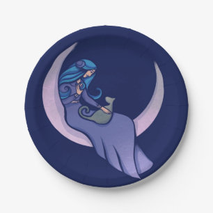 Plato De Papel MoonChild, diosa de la luna pagana