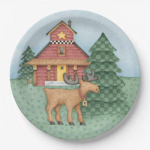 Plato De Papel Moose en Cabina