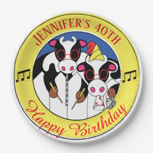 Plato De Papel Moosicians Funny Birthday Party