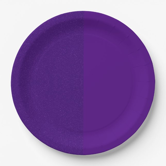 Plato de Papel Morado Personalizado con mitad Bril (Anverso)