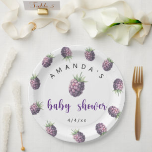 Plato De Papel Moras - Fiesta de bebé