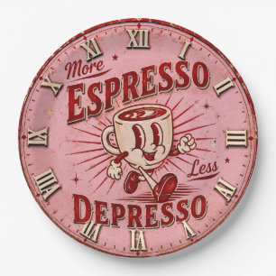 Plato De Papel More Espresso Less Depresso