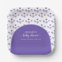 Plato De Papel Morple Boho Arch novio en Valentine Baby Shower