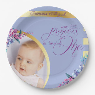 Plato De Papel Morple Gold Princess Photo Birday