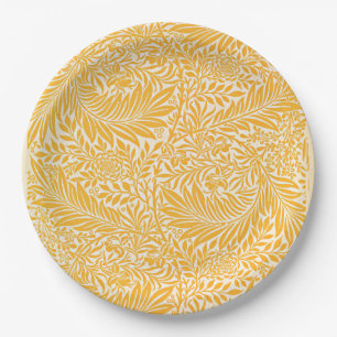 Plato De Papel Morris - Larkspur, amarillo dorado