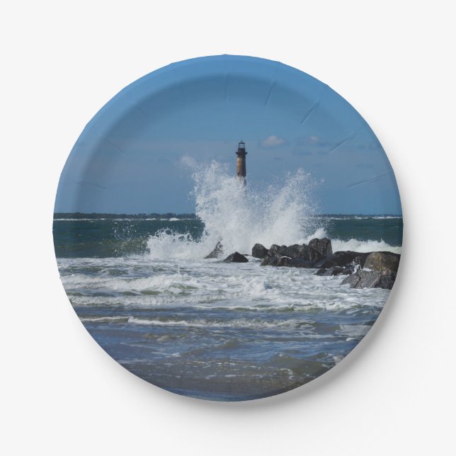 Plato De Papel Morris Lighthouse Splash (Anverso)
