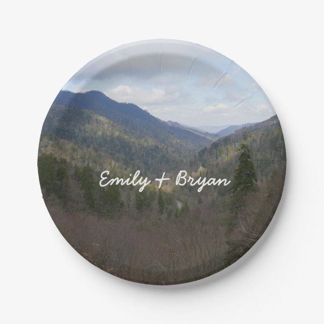 Plato De Papel Morton con vistas a las montañas de los Grandes Ah (Anverso)