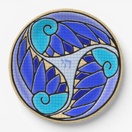 Plato De Papel Mosaico Chai Art Nouveau