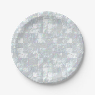 Plato De Papel Mosaico nacarado