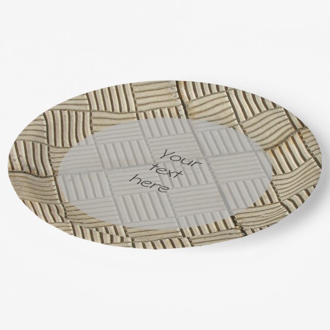 Plato De Papel Mosaicos de concreto Patrón mediterráneo cualquier (Angular)