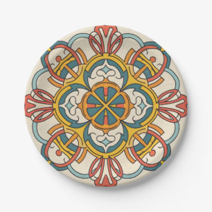Plato De Papel Mosaicos de Marruecos