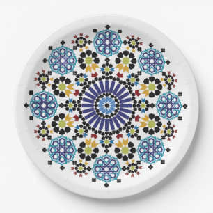 Plato De Papel ¡Mosaïque Marocain! Zellige Marocain