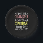 Plato De Papel Mother Art First Time Grandma Birthday<br><div class="desc">Mother Art First Time Grandma Birthday</div>
