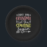 Plato De Papel Mother Art First Time Grandma Birthday<br><div class="desc">Mother Art First Time Grandma Birthday</div>