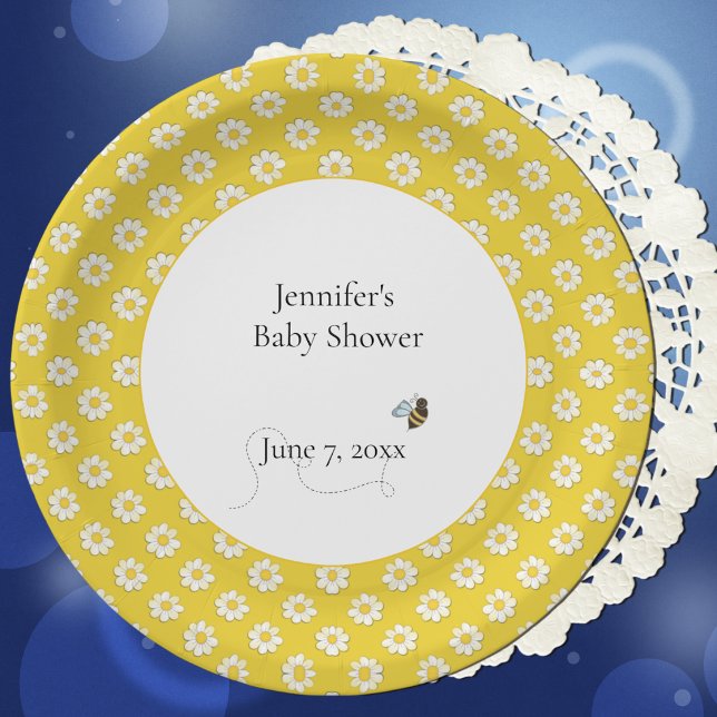 Plato De Papel Mother-to-Bee Baby Shower  (Subido por el creador)