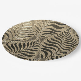 Plato De Papel Motif Gold Leaf