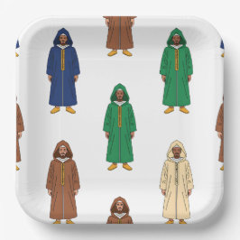 Plato De Papel Motif Marocain Djellaba