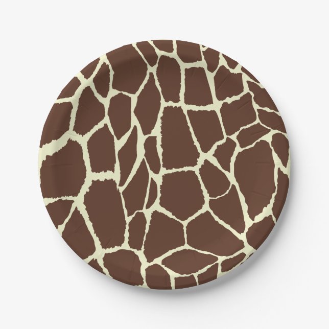 Plato De Papel Motif Peau de girafe (Anverso)
