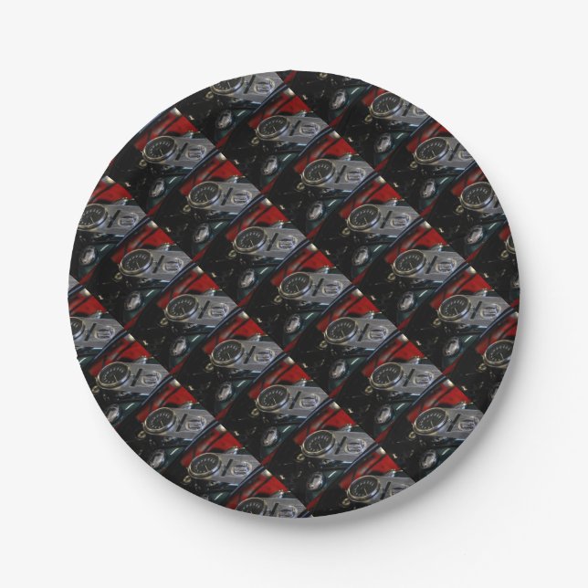 Plato De Papel Motocicleta motociclista (Anverso)