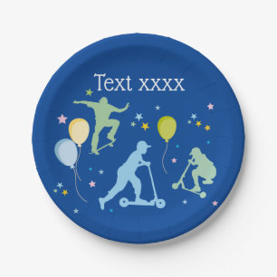 Plato De Papel Motocicletas, bicicletas, patinetas, paseo por enc