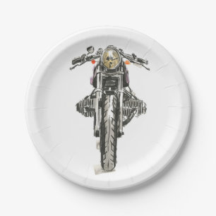 Plato De Papel Motocicletas en tinta II