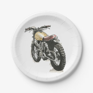 Plato De Papel Motocicletas en tinta III