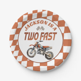 Plato De Papel Motociclismo sucio dos Fiesta de cumpleaños rápido