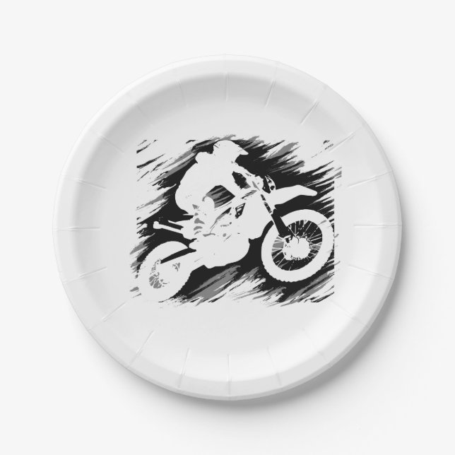 Plato De Papel Motocross Carreras de motocicleta deportiva compet (Anverso)